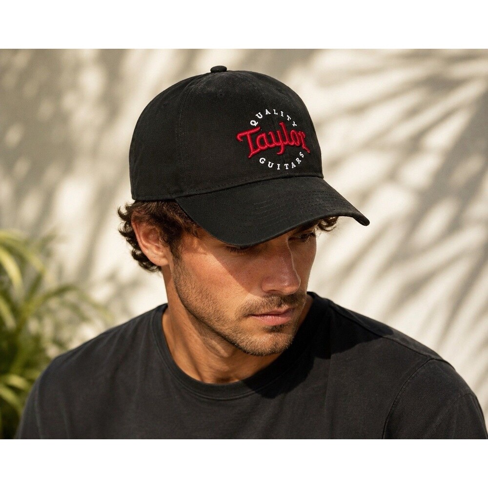 Taylor Guitars Hat Cap Baseball Strap Back Black Mens One Size